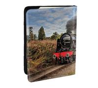 Wykjtwo Tren a Vapor, Funda para Pasaporte Cartera de Viaje de Cuero PU Funda para Pasaporte Fundas para Pasaporte 6,5 Pulgadas