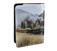 Wykjtwo Tren Locomotora De Vapor Impreso Lindo, Funda para Pasaporte Cartera de Viaje de Cuero PU Funda para Pasaporte Fundas para Pasaporte 6,5 Pulgadas