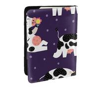 Wykjtwo Vacas Divertidas Granja Divertida, Funda para Pasaporte Cartera de Viaje de Cuero PU Funda para Pasaporte Fundas para Pasaporte 6,5 Pulgadas