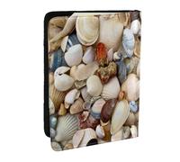 Wykjtwo Varias Conchas, Funda para Pasaporte Cartera de Viaje de Cuero PU Funda para Pasaporte Fundas para Pasaporte 6,5 Pulgadas