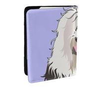 Wykjtwo Viejo Perro Pastor inglés, Funda para Pasaporte Cartera de Viaje de Cuero PU Funda para Pasaporte Fundas para Pasaporte 6,5 Pulgadas