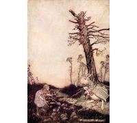 WYKUJMYTO Paisaje Lienzo Decorativo Lienzo Imagen Carteles Impresión Alicia en el país de las maravillas de Arthur Rackham para Decoración de Paredes 60x90cm