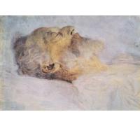 WYKUJMYTO Paisaje Lienzo Decorativo Lienzo Imagen Carteles Impresión Alter Mann Auf Dem Totenbett de Gustav Klimt para Decoración de Paredes 60x90cm