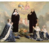 WYKUJMYTO Paisaje Lienzo Decorativo Lienzo Imagen Carteles Impresión Ana de Austria y sus hijos en oración de Philippe De Champaigne para Decoración de Paredes 60x90cm