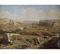 WYKUJMYTO Paisaje Lienzo Decorativo Lienzo Imagen Carteles Impresión Famosos Paisaje de Emilio Longoni para Decoración de Paredes 60x90cm