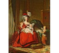WYKUJMYTO Paisaje Lienzo Decorativo Lienzo Imagen Carteles Impresión María Antonieta y sus hijos de Elisabeth Louise Vigee Lebrun para Decoración de Paredes 60x90cm
