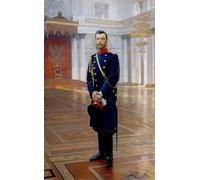 WYKUJMYTO Paisaje Lienzo Decorativo Lienzo Imagen Carteles Impresión Retrato de Nicolás Ii, el último emperador ruso Il'ya Repin para Decoración de Paredes 60x90cm