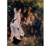 WYKUJMYTO Pinturas Famosas Póster en Lienzo Impresión de Arte Lienzo Bajo el cenador Retratos de los pintores Claude Monet Pierre Auguste Renoir para la Decoración de la Sala de Estar 60x90cm