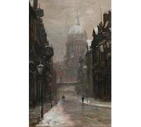 WYKUJMYTO Pinturas Famosas Póster en Lienzo Impresión de Arte Lienzo Ciudad silenciosa de George Hyde Pownall para la Decoración de la Sala de Estar 60x90cm