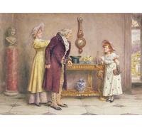 WYKUJMYTO Pinturas Famosas Póster en Lienzo Impresión de Arte Lienzo Domingo por la mañana de George Goodwin Kilburne para la Decoración de la Sala de Estar 60x90cm