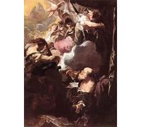 WYKUJMYTO Pinturas Famosas Póster en Lienzo Impresión de Arte Lienzo el éxtasis de san pablo de johann liss para la Decoración de la Sala de Estar 60x90cm