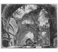WYKUJMYTO Pinturas Famosas Póster en Lienzo Impresión de Arte Lienzo Galería en ruinas de la Villa Adriana en Tivoli por Battista Piranesi para la Decoración de la Sala de Estar 60x90cm
