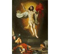 WYKUJMYTO Pinturas Famosas Póster en Lienzo Impresión de Arte Lienzo la Resurrección de Cristo de Bartolomé Esteban Murillo para la Decoración de la Sala de Estar 60x90cm