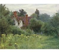 WYKUJMYTO Pinturas Famosas Póster en Lienzo Impresión de Arte Lienzo New Forest the Mill House Brokenhurst por Walter Frederick Roofe Tyndale para la Decoración de la Sala de Estar 60x90cm
