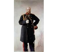 WYKUJMYTO Pinturas Famosas Póster en Lienzo Impresión de Arte Lienzo Retrato a pie del emperador Alejandro III de Rusia - Valentin Aleksandrovich Serov para la Decoración de la Sala de Estar 60x90cm