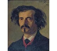 WYKUJMYTO Pinturas Famosas Póster en Lienzo Impresión de Arte Lienzo Retrato de Jules Barbey D'aurevilly por Charles Emile Auguste Carolus Duran para la Decoración de la Sala de Estar 60x90cm