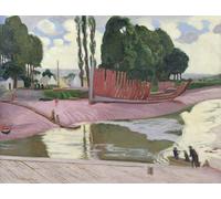 WYKUJMYTO Pinturas Famosas Póster en Lienzo Impresión de Arte Lienzo Río Landerneau por Maurice Denis para la Decoración de la Sala de Estar 60x90cm