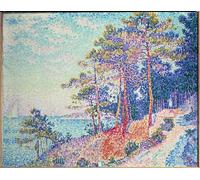 WYKUJMYTO Pinturas Famosas Póster en Lienzo Impresión de Arte Lienzo Saint Tropez Thes Path de Paul Signac para la Decoración de la Sala de Estar 60x90cm