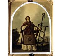 WYKUJMYTO Pinturas Famosas Póster en Lienzo Impresión de Arte Lienzo San Lorenzo de por Francisco De Zurbaran para la Decoración de la Sala de Estar 60x90cm