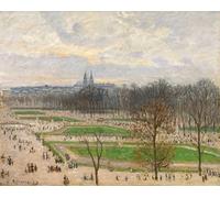 WYKUJMYTO Retratos Sobre Lienzo Lienzo Noderno Pintura el Jardín de las Tullerías en una tarde de invierno de Camille Jacob Pissarro para la Decoración del Hogar del Dormitorio 60x90cm
