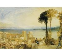 WYKUJMYTO Vintage Lienzo Pintura Impresiones de Lienzo Cuadro en Lienzo Arona Lago Maggiore por Mallord William Turner para la Decoración del Hogar de la Oficina 60x90cm