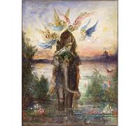 WYKUJMYTO Vintage Lienzo Pintura Impresiones de Lienzo Cuadro en Lienzo El Elefante Sagrado de Gustave Moreau para la Decoración del Hogar de la Oficina 60x90cm