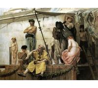 WYKUJMYTO Vintage Lienzo Pintura Impresiones de Lienzo Cuadro en Lienzo El mercado de esclavos de Gustave Clarence Rodolphe Boulanger para la Decoración del Hogar de la Oficina 60x90cm