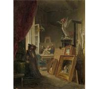 WYKUJMYTO Vintage Lienzo Pintura Impresiones de Lienzo Cuadro en Lienzo El pintor de historia de Carl Spitzweg para la Decoración del Hogar de la Oficina 60x90cm