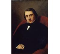 WYKUJMYTO Vintage Lienzo Pintura Impresiones de Lienzo Cuadro en Lienzo Retrato de Ernest Renan por Henry Scheffer para la Decoración del Hogar de la Oficina 60x90cm