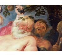 WYKUJMYTO Vintage Lienzo Pintura Vintage Pinturas Póster Arte Pared Drunken Silenus apoyado por Peter Paul Rubens para Decoraciones del Hogar 60x90cm
