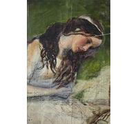 WYKUJMYTO Vintage Lienzo Pintura Vintage Pinturas Póster Arte Pared Estudio de una cabeza para 'la Dame Sans Merci' Arthur para Decoraciones del Hogar 60x90cm