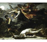 WYKUJMYTO Vintage Lienzo Pintura Vintage Pinturas Póster Arte Pared Estudio para Justicia y venganza divina persiguiendo el crimen de Pierre Paul Prud'hon para Decoraciones del Hogar 60x90cm