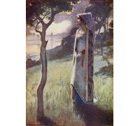 WYKUJMYTO Vintage Lienzo Pintura Vintage Pinturas Póster Arte Pared Historias de Chaucer por William Heath Robinson para Decoraciones del Hogar 60x90cm