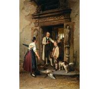 WYKUJMYTO Vintage Lienzo Pintura Vintage Pinturas Póster Arte Pared Il Bravo Ragazzo Theodore Gerard para Decoraciones del Hogar 60x90cm