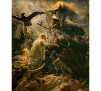 WYKUJMYTO Vintage Lienzo Pintura Vintage Pinturas Póster Arte Pared los héroes franceses que murieron por la patria durante de Anne Louis Girodet De Roucy Trioson para Decoraciones del Hogar 60x90cm