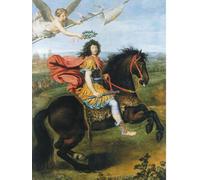 WYKUJMYTO Vintage Lienzo Pintura Vintage Pinturas Póster Arte Pared Luis XIV de Francia montando un animal de Pierre Mignard para Decoraciones del Hogar 60x90cm