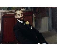 WYKUJMYTO Vintage Lienzo Pintura Vintage Pinturas Póster Arte Pared Retrato de Jacinto Felipe Picón y Pardiñas de Joaquín Sorolla para Decoraciones del Hogar 60x90cm