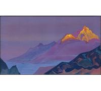 WYKUJMYTO Vintage Pinturas Retratos Sobre Lienzo Lienzo Noderno Pintura Camino a Shambhala de Nicholas Roerich para la Decoración del Hogar del Dormitorio 60x90cm