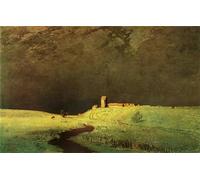 WYKUJMYTO Vintage Pinturas Retratos Sobre Lienzo Lienzo Noderno Pintura Después de una tormenta de Arkhip Ivanovich Kuindzhi para la Decoración del Hogar del Dormitorio 60x90cm