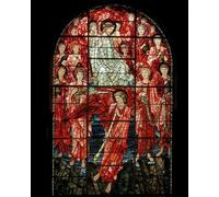 WYKUJMYTO Vintage Pinturas Retratos Sobre Lienzo Lienzo Noderno Pintura Detalle de la ventana del Juicio Final por Edward Burne Jones para la Decoración del Hogar del Dormitorio 60x90cm