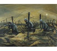 WYKUJMYTO Vintage Pinturas Retratos Sobre Lienzo Lienzo Noderno Pintura en las trincheras de Christopher Richard Wynne Nevinson para la Decoración del Hogar del Dormitorio 60x90cm