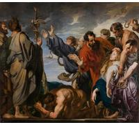 WYKUJMYTO Vintage Pinturas Retratos Sobre Lienzo Lienzo Noderno Pintura Moisés y la serpiente de bronce deVan Dyck para la Decoración del Hogar del Dormitorio 60x90cm