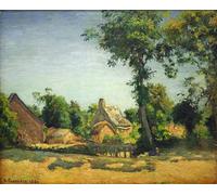 WYKUJMYTO Vintage Pinturas Retratos Sobre Lienzo Lienzo Noderno Pintura Paisaje de Camille Jacob Pissarro para la Decoración del Hogar del Dormitorio 60x90cm