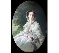 WYKUJMYTO Vintage Pinturas Retratos Sobre Lienzo Lienzo Noderno Pintura Princesa heredera Olga de Wuerttemberg por Xaver Winterhalter para la Decoración del Hogar del Dormitorio 60x90cm