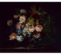 WYKUJMYTO Vintage Pinturas Retratos Sobre Lienzo Lienzo Noderno Pintura Rosas Claveles Jacintos y Flores de Jean Baptiste Monnoyer para la Decoración del Hogar del Dormitorio 60x90cm