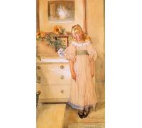 WYKUJMYTO Vintage Pinturas Retratos Sobre Lienzo Lienzo Noderno Pintura Solrosorna de Carl Larsson para la Decoración del Hogar del Dormitorio 60x90cm