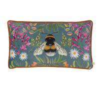 Wylder House of Bloom Funda de cojín Rectangular con Ribetes de Abeja Zinnia