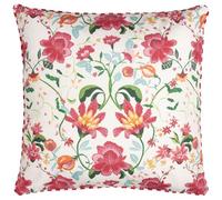Wylder Nature Funda de cojín de Exterior Claudia Floral - Rojo Caramelo - 45x45cm