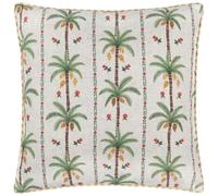Wylder Tropics Cojín Rico en Plumas con Estampado de Palma de Okara - Multicolor - 45x45cm