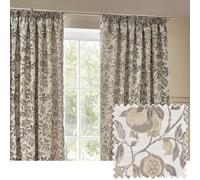 Wylder Tropics Cortinas Plisadas de Jacquard Floral de Granada